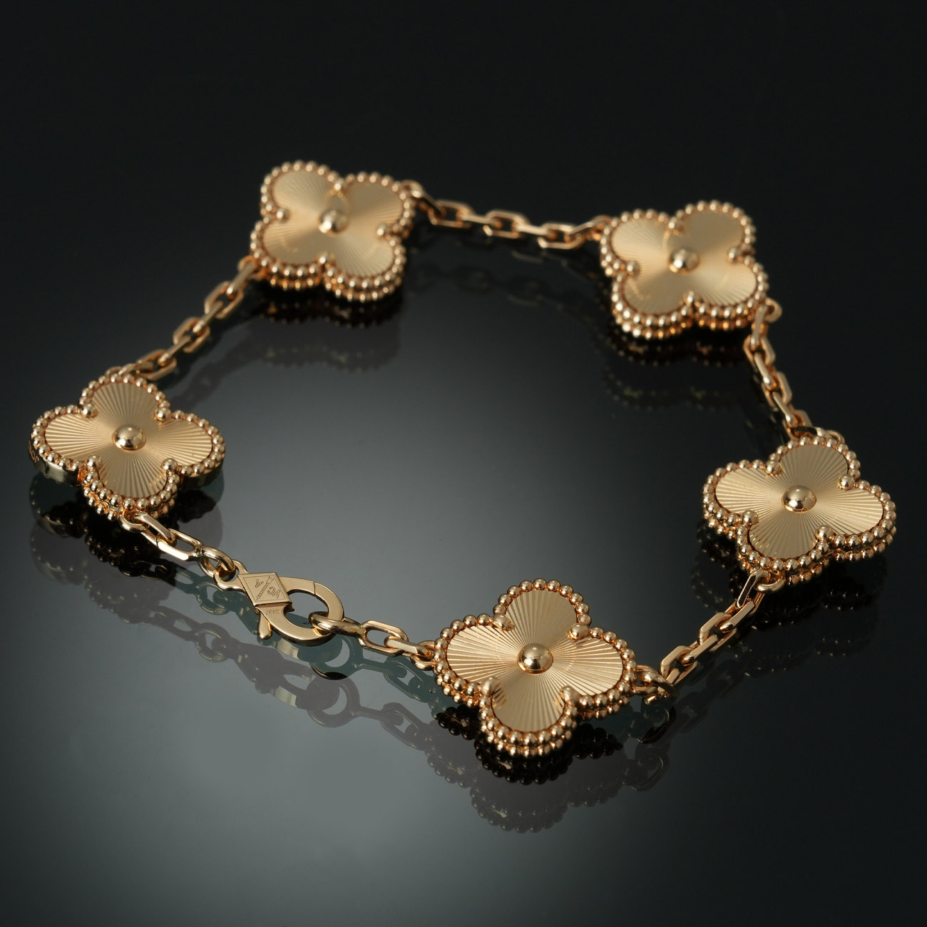 Van Cleef & Arpels(USED)반클리프앤아펠 빈티지 알함브라 브레이슬릿 기요셰 5 모티브